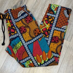 NEW SKIDZ Men's Multicolor Patterned Casual Pants Stretch Toggle Waist Size XL